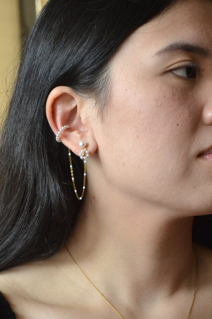 Flower Chain Earring to Cuff
