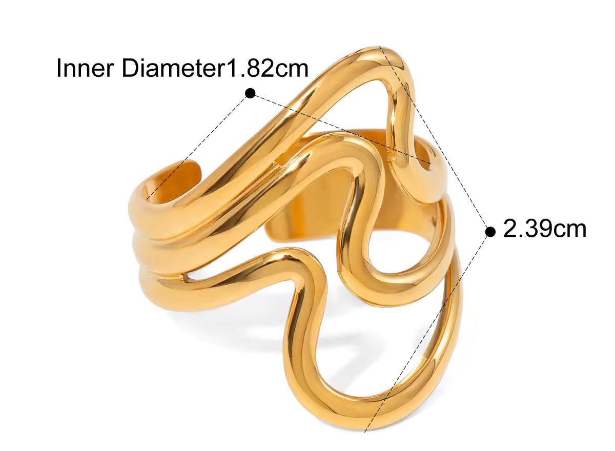Stackable Open Rings- Sculpt
