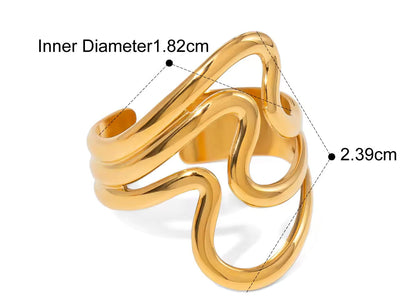 Stackable Open Rings- Sculpt
