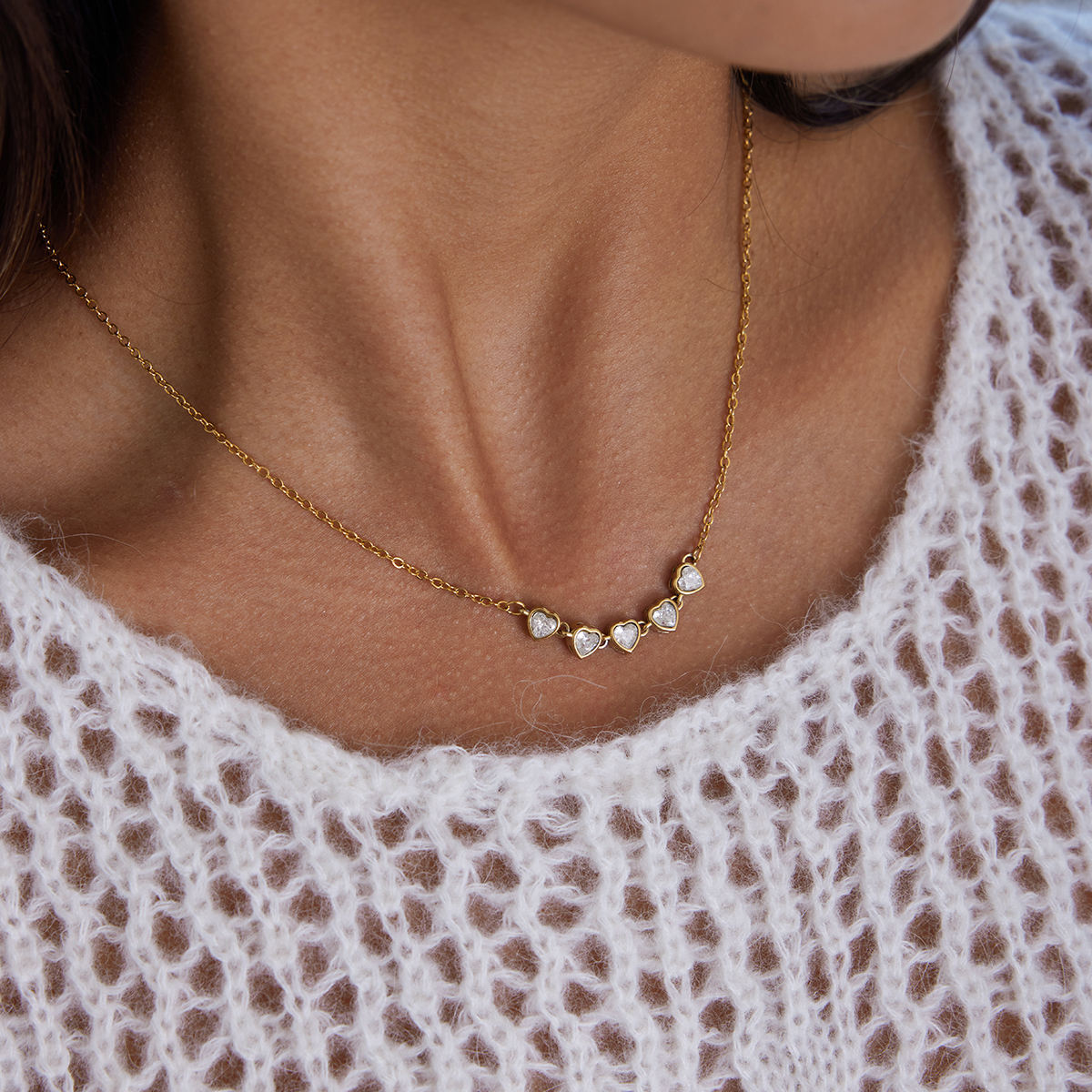 Elise 5-Heart Necklace