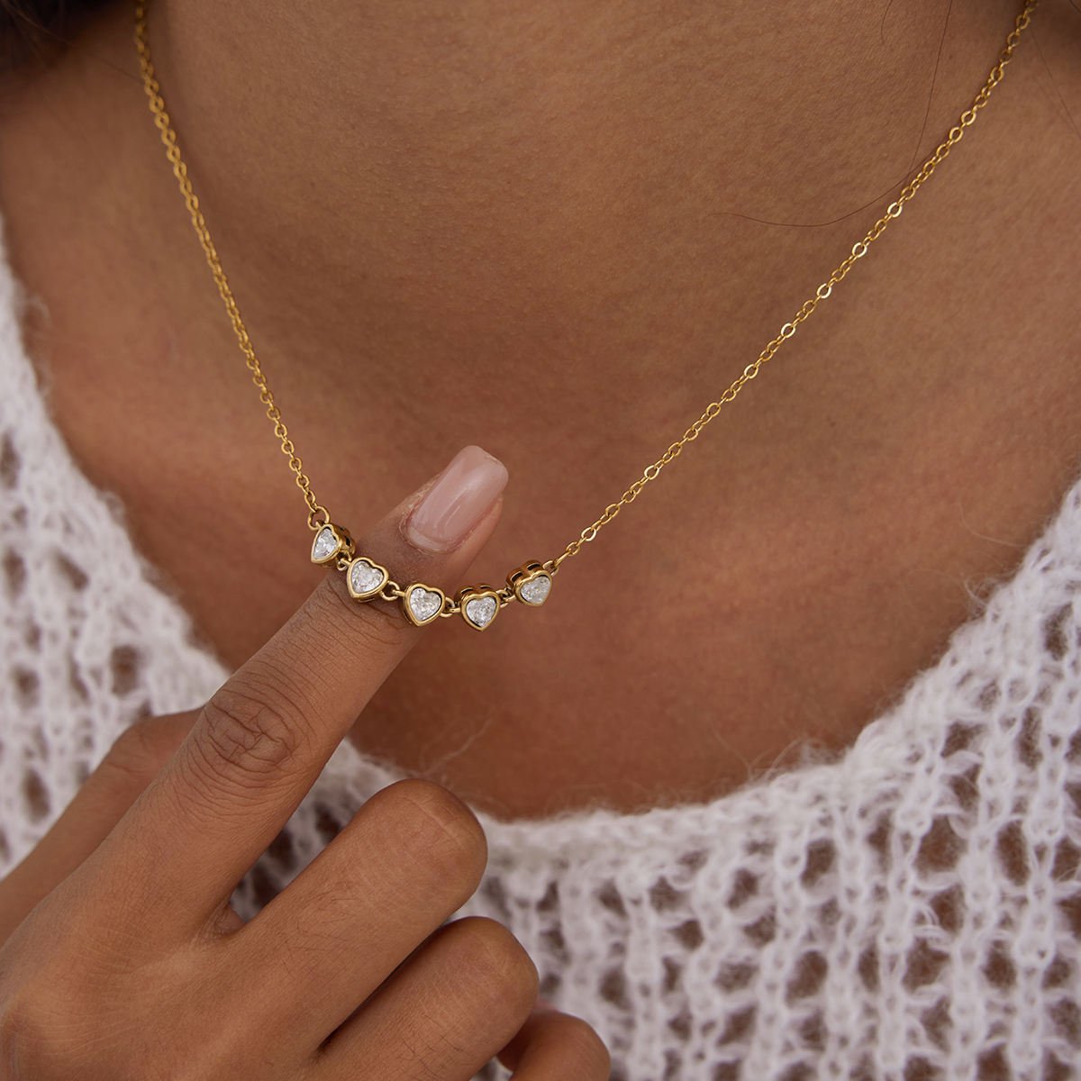 Elise 5-Heart Necklace