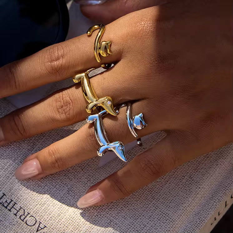 Dachshund and Cat Ring