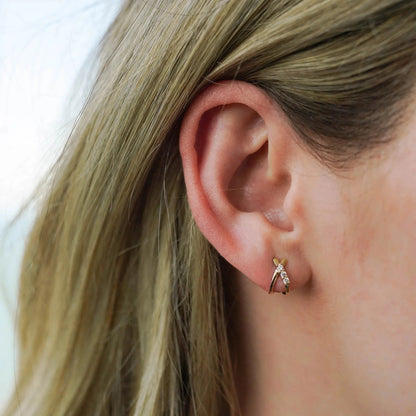 Emma Double Twisted Hook 18K Gold Vermeil